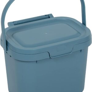 Addis Everyday Kitchen Food Waste Compost Caddy Bin – 4.5L, Air Blue