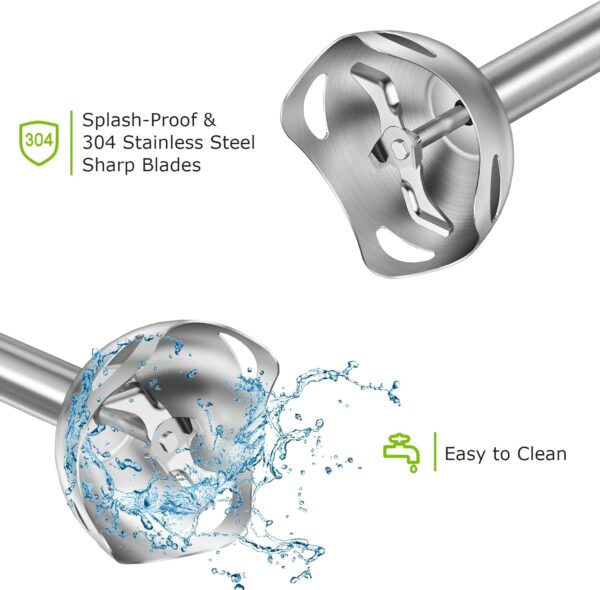 Bonsenkitchen 12-Speed Hand Blender – Powerful & Versatile Kitchen Tool - Image 3