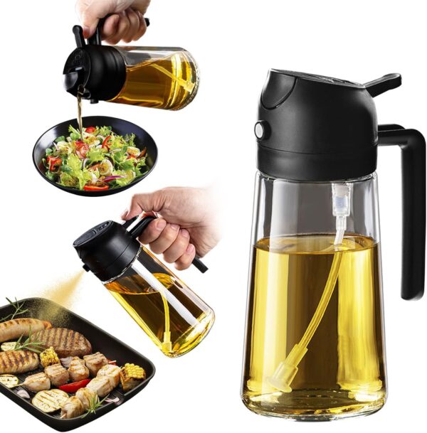 TrendPlain 16oz Olive Oil Spray Bottle – Precision & Convenience in One