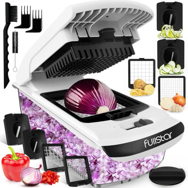 4-in-1 Manual Vegetable Chopper & Dicer – Effortless Cutting for Every Meal