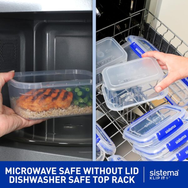 Sistema KLIP IT PLUS 1L Leakproof Food Storage Containers | BPA-Free | Set of 3 - Image 6
